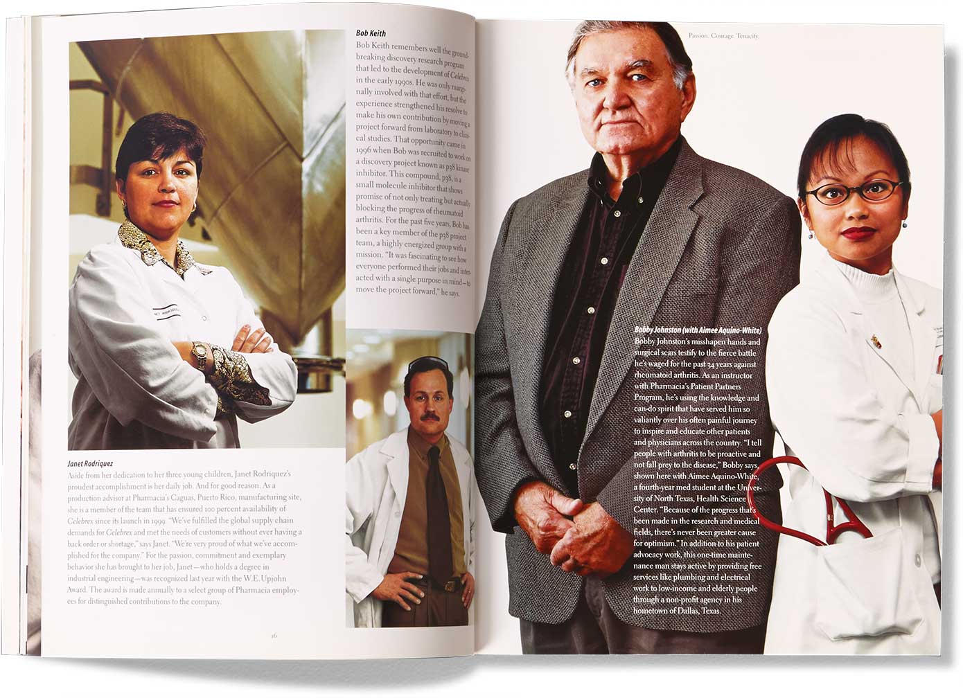pharmacia_2001-annual-report-spread-2.jpg Art Direction by: Bart Crosby, Crosby Associates